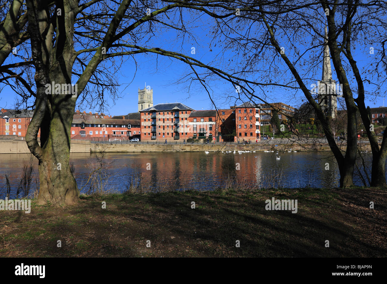 the river severn worcester Stock Photo Alamy