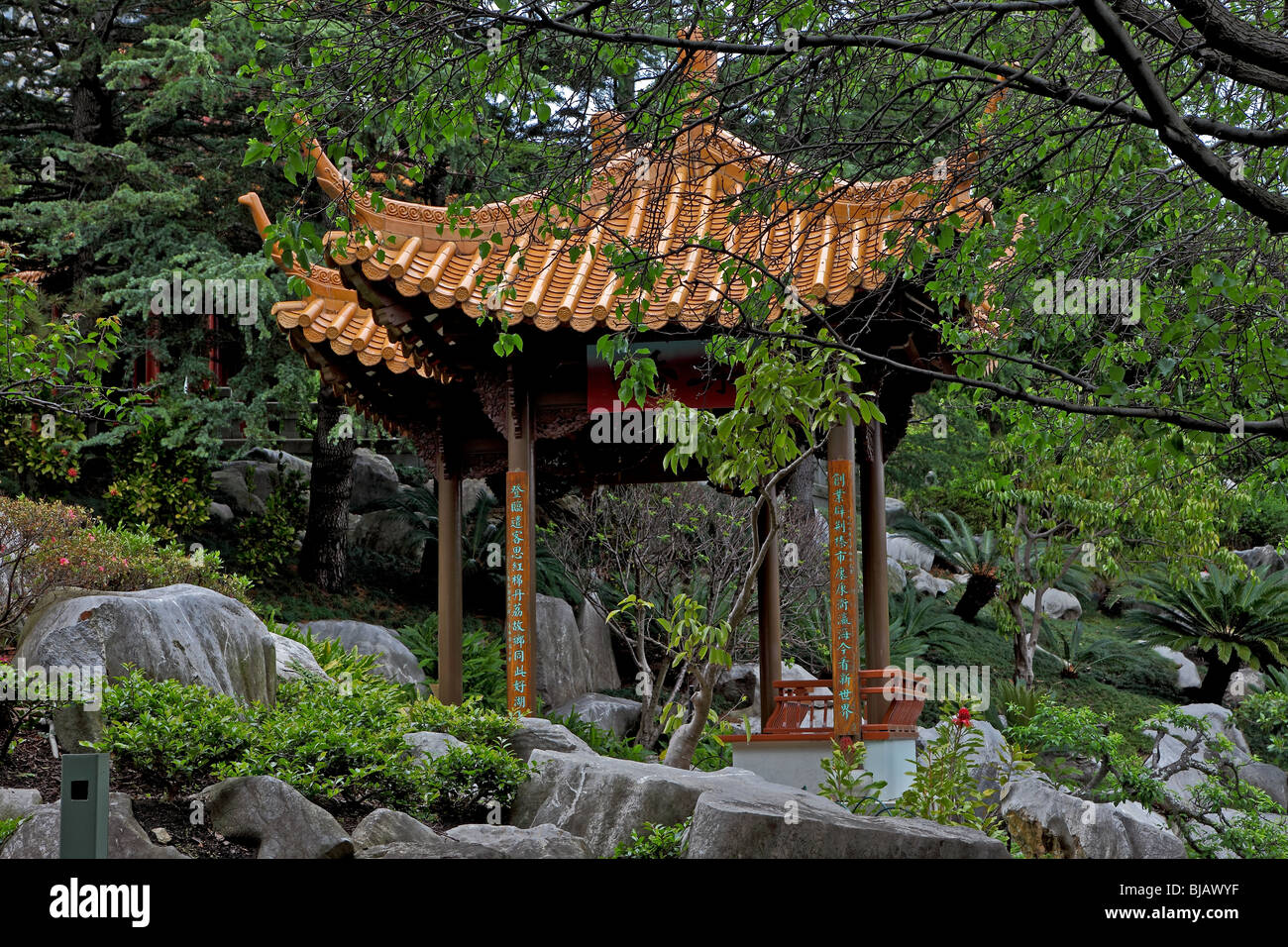 The Chinese Garden of Friendship at Darling Harbour, Sydney New South Wales, Australia Stock The Chinese Garden of Friendship at Darling Harbour, Sydney New South Wales, Australia Stock