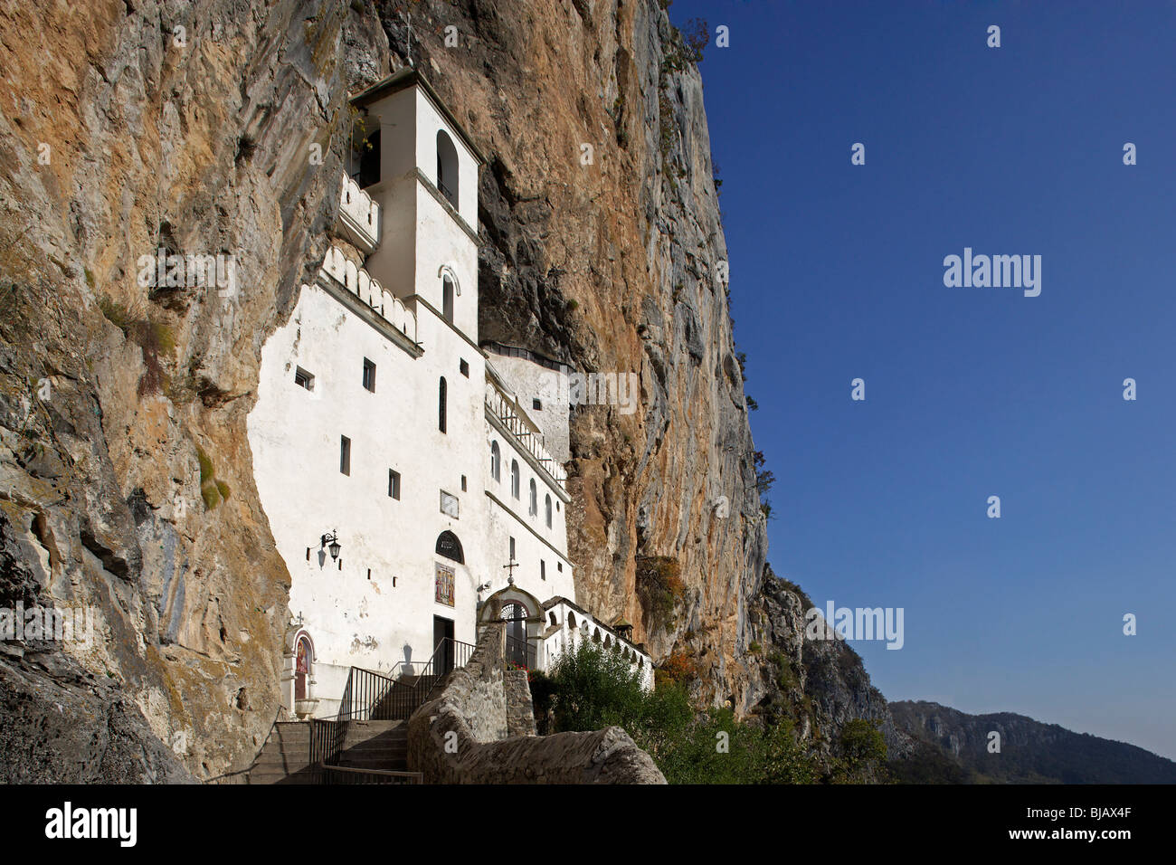 Ostrog,Monastery,17th century,1656,founded by St Vasili Jovanovic,Montenegro Stock Photo