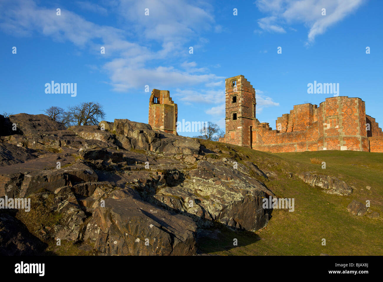 The ruins of Bradgate House in Bradgate Country park near Leicester the birthplace of Lady Jane Grey the nine day Queen Stock Photo