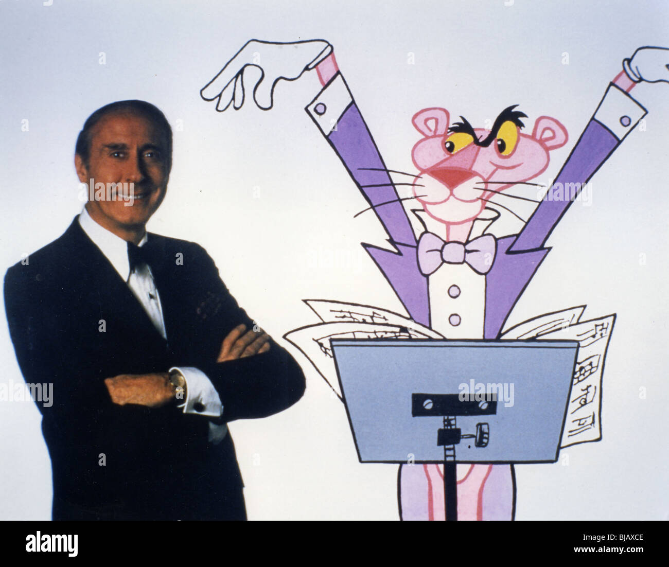 HENRY MANCINI - US light music composer with the cartoon Pink Panther Stock Photo