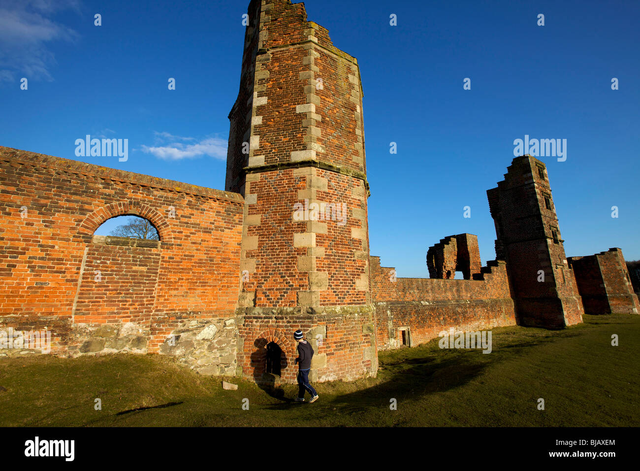 The ruins of Bradgate House in Bradgate Country park near Leicester the