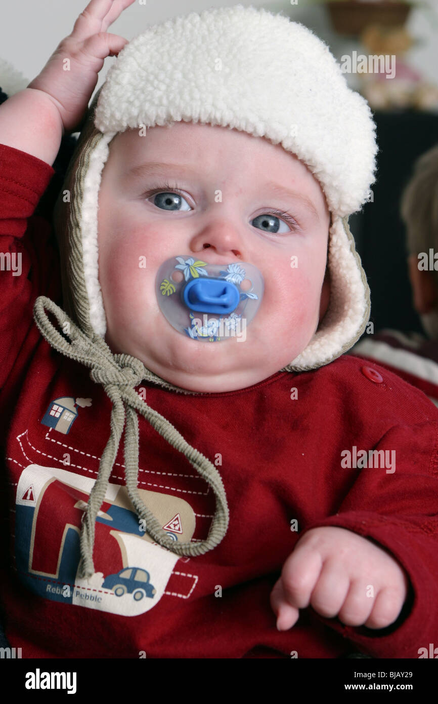 Baby boy wearing Stock Photo Alamy