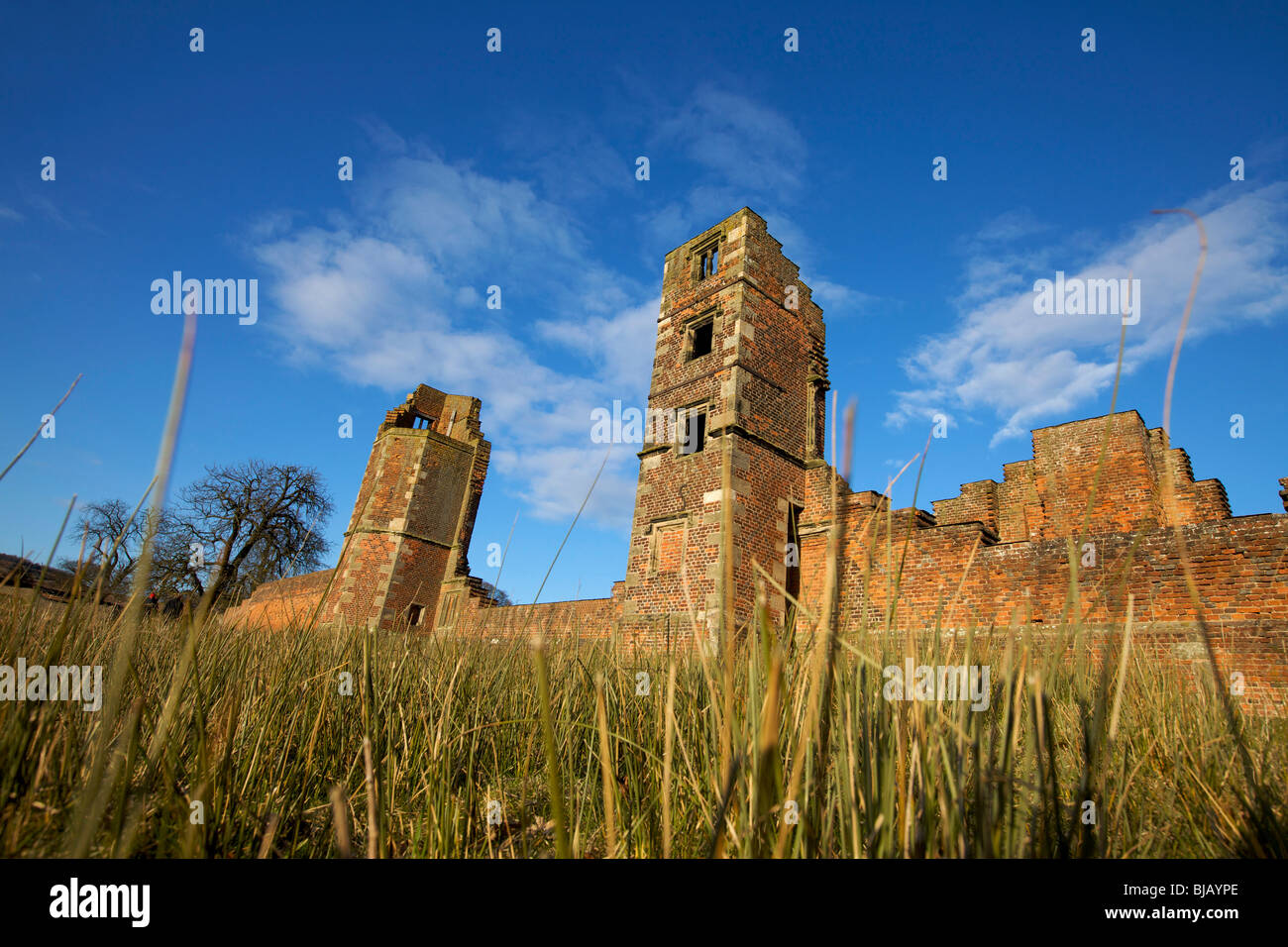 The ruins of Bradgate House in Bradgate Country park near Leicester the