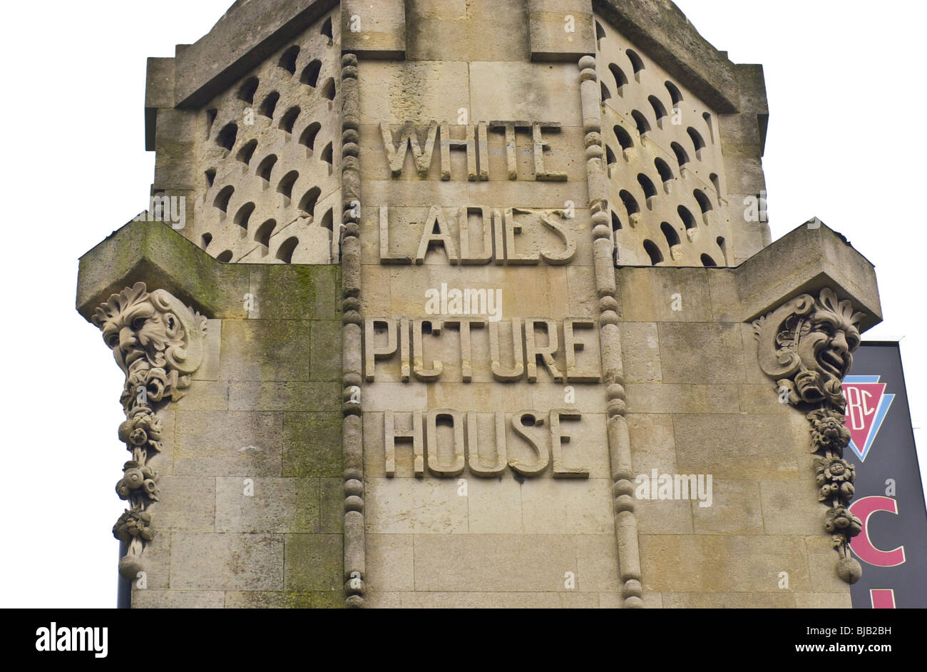 Art Nouveau tower on exterior of the English Heritage Grade II listed ABC Cinema Whiteladies Road Bristol South West England UK Stock Photo