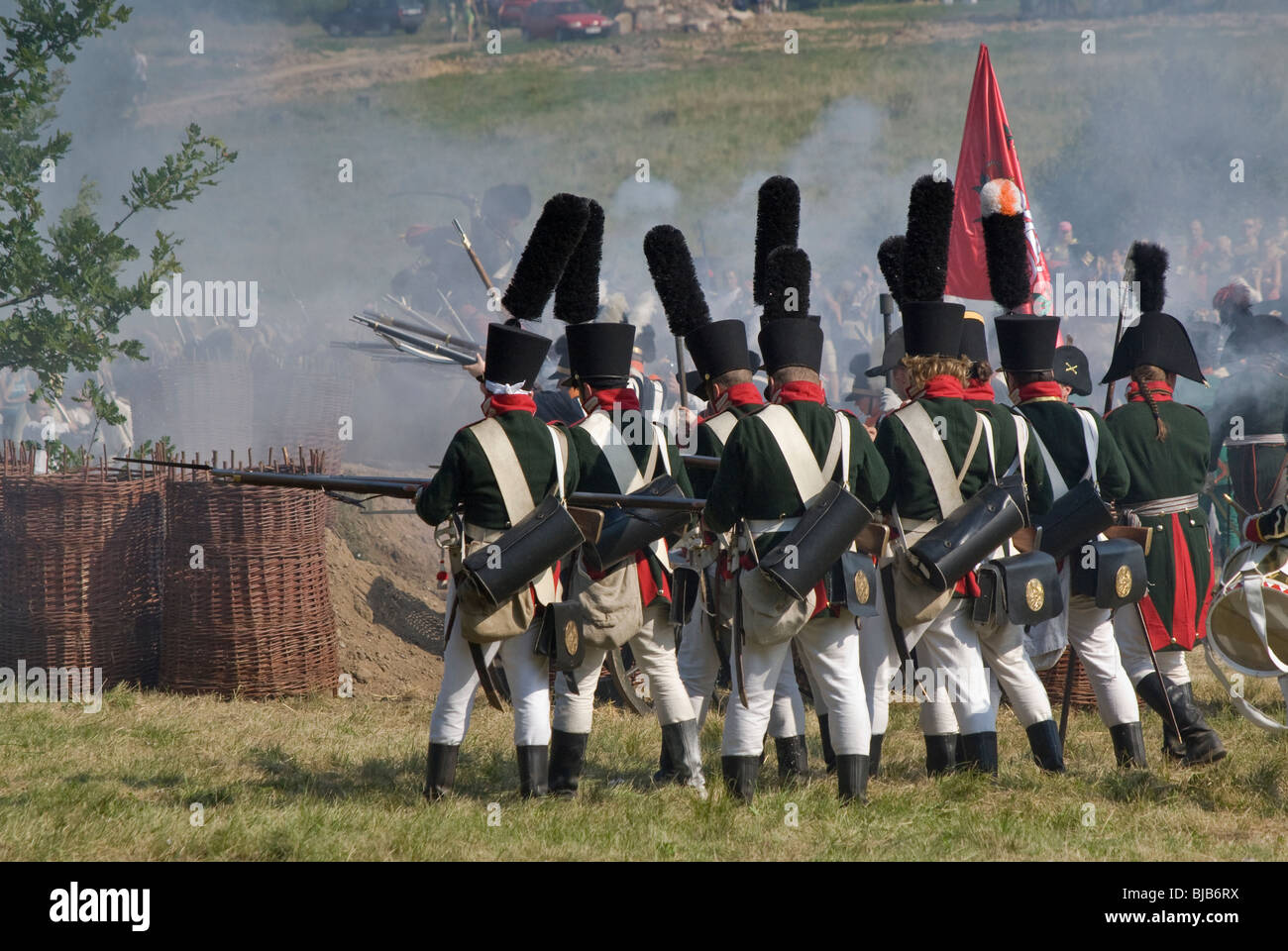 Reenactment of the Siege of Neisse during Napoleonic War with Prussia in 1807 at Nysa, Opolskie, Poland Stock Photo