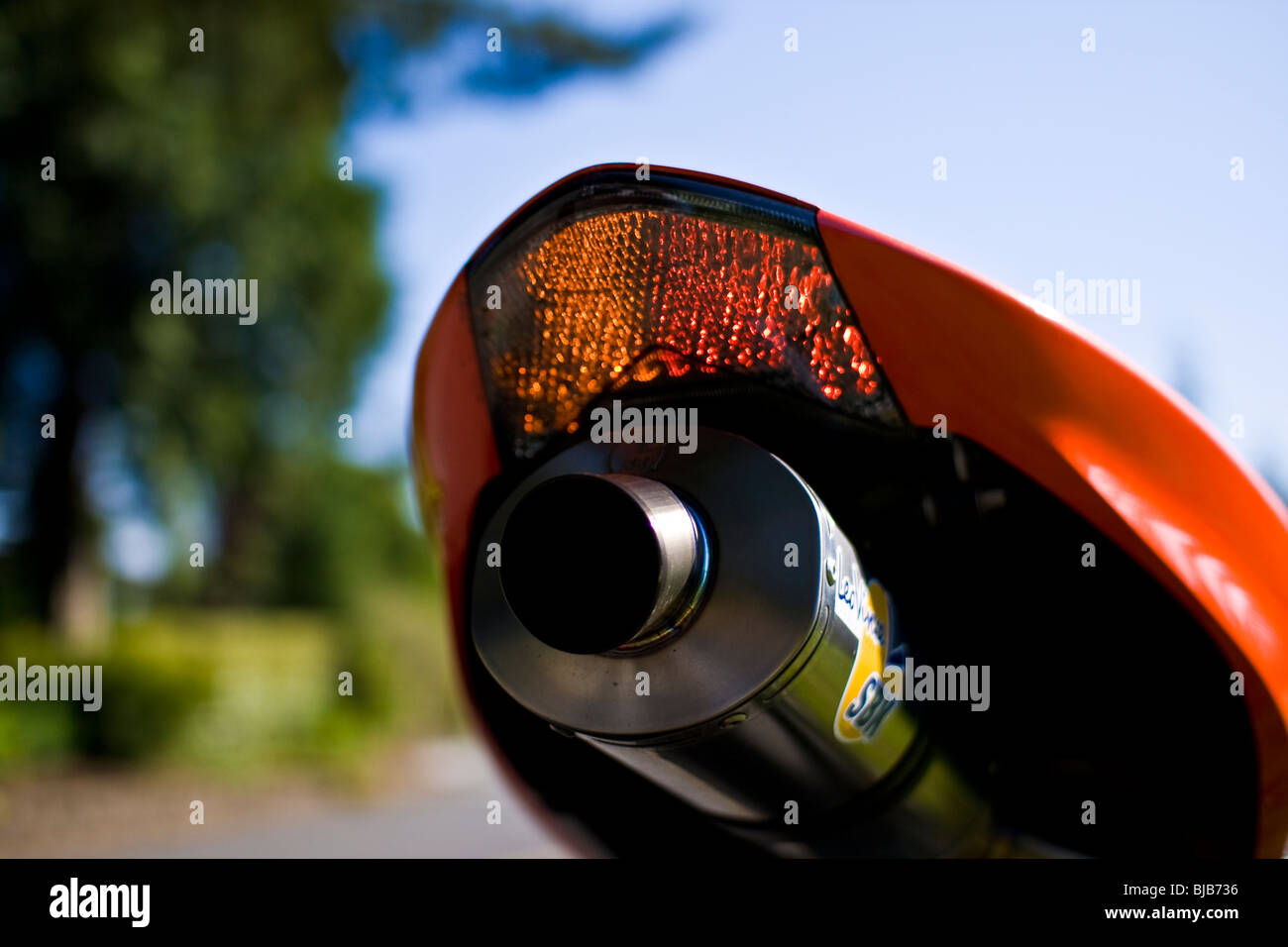 Kawasaki Ninja ZX-6R Tail Stock Photo
