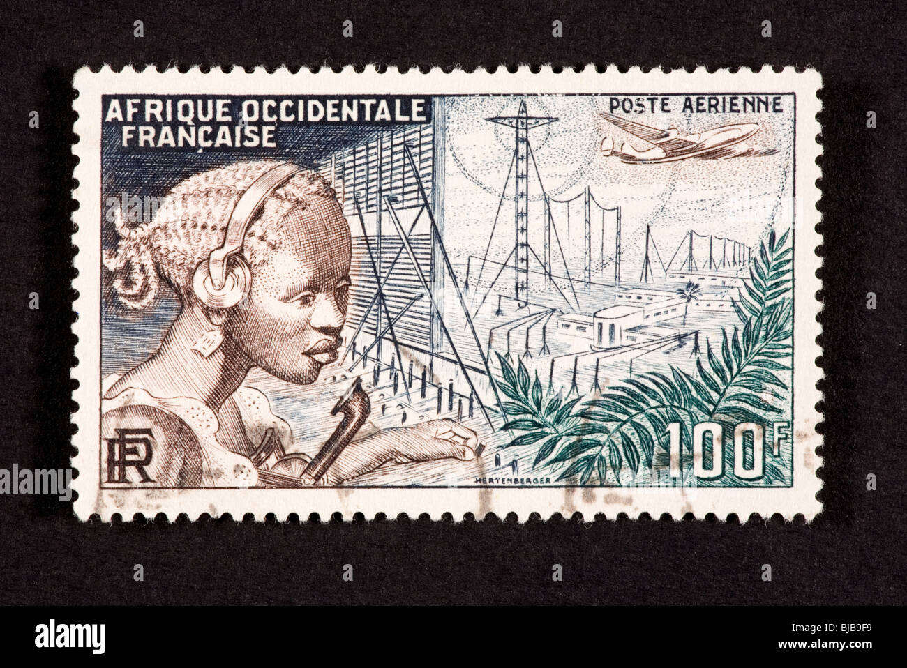 Postage stamp french west africa hi-res stock photography and