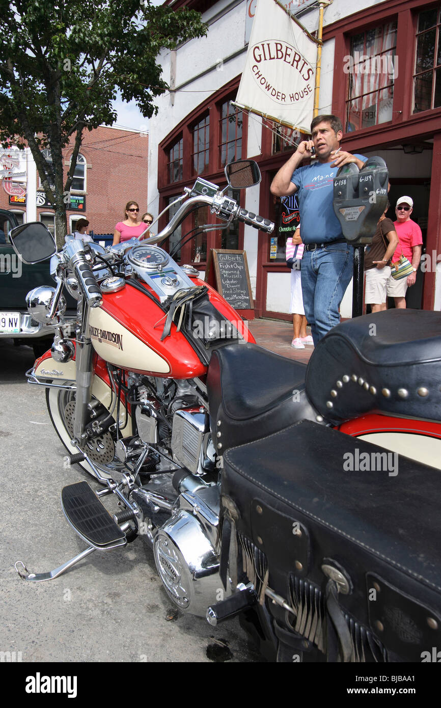 Harley Davidson Portland >> A Harley Davidson Parked On The Roadside Portland United States Of Harley Davidson Portland >> A Harley Davidson Parked On The Roadside Portland United States Of