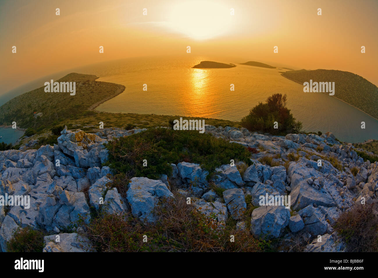 Adriatic sunset Stock Photo