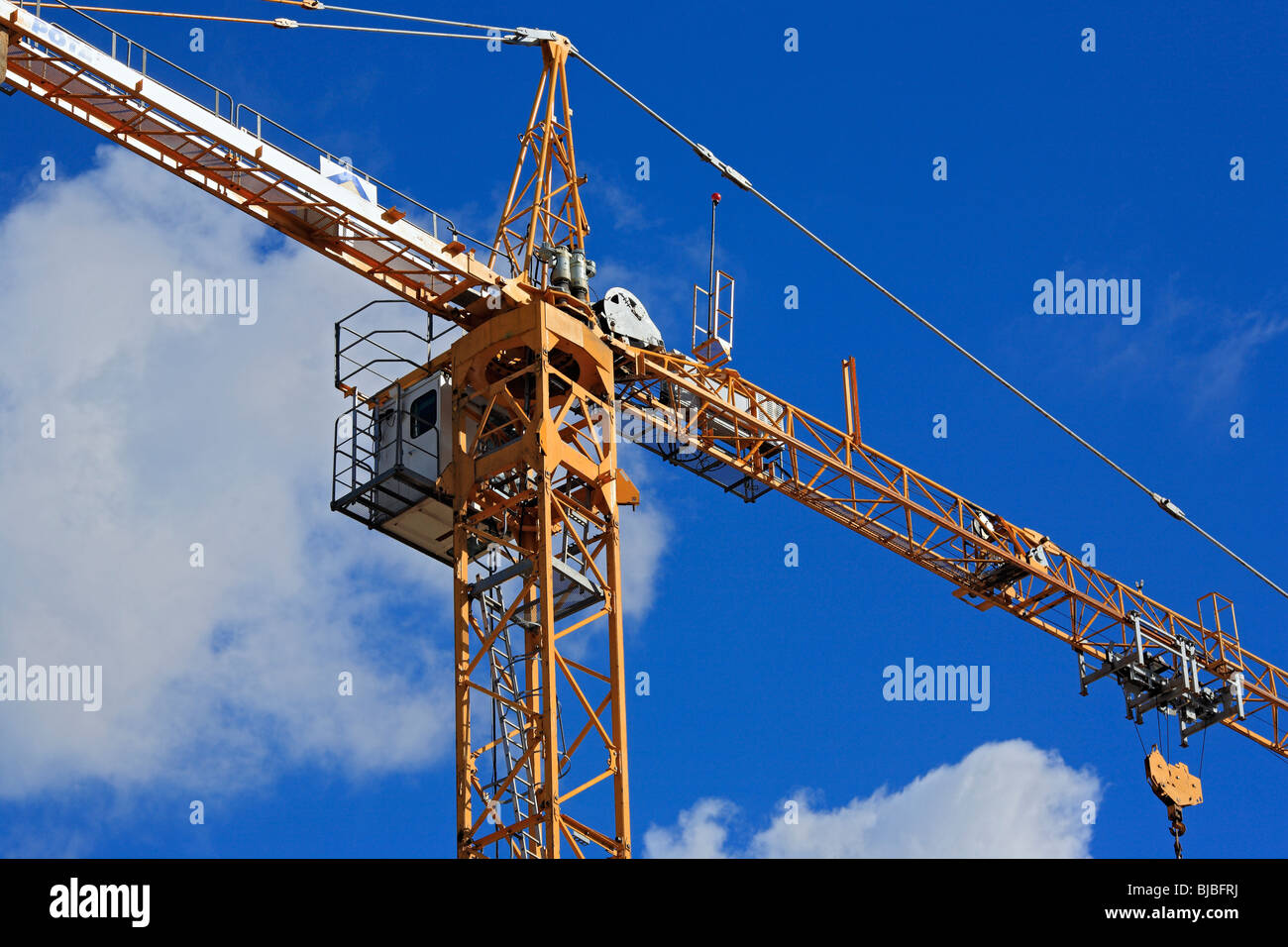 Construction crane, house building industry, Moscow, Russia Stock Photo