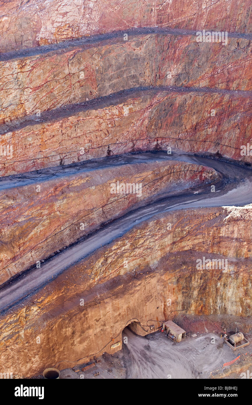 Open pit gold mine in Cobar, NSW outback, Australia Stock Photo