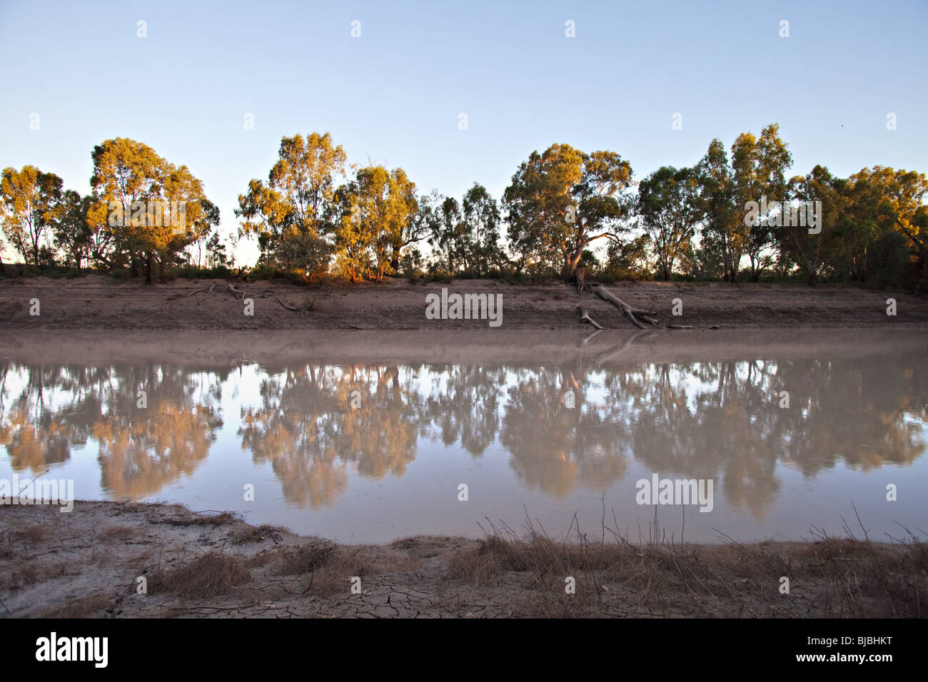 Darling river with Wilcannia bridge in Wilcannia, NSW, Australian 