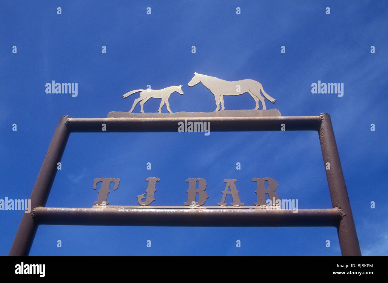 Ranch sign Southwestern USA Stock Photo - Alamy