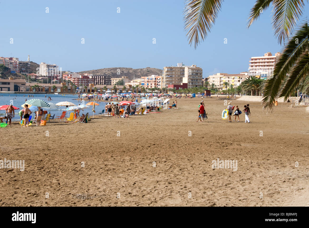 A beach shot of Puerto de Mazarron Murcia Costa Calida Spain Europe Stock Photo