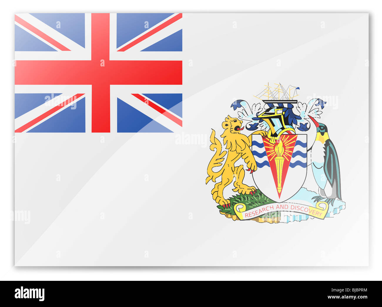 British Antarctic Territory flag Stock Photo - Alamy