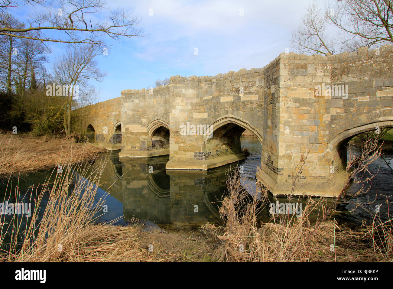 Thornborough Bridge Buckinghamshire's oldest surviving bridge Stock