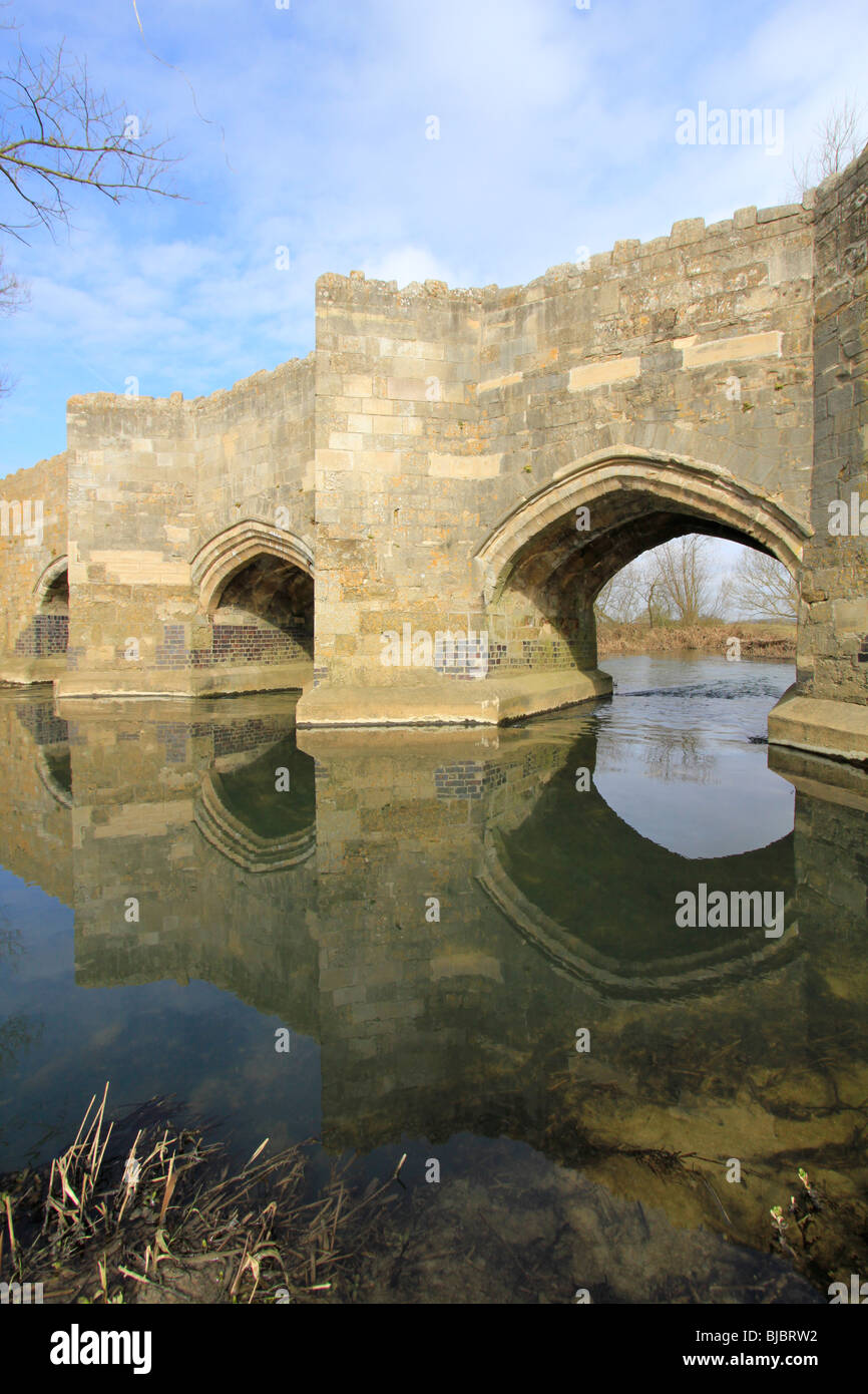 Thornborough Bridge Buckinghamshire's oldest surviving bridge Stock