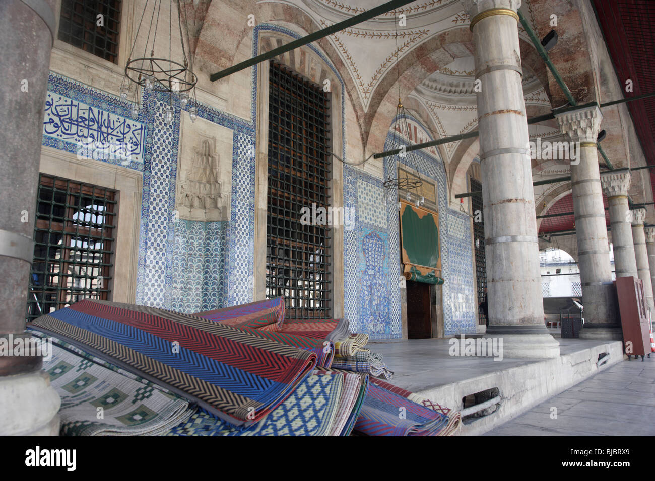 Prayer Mats at the entrance of the Rustem Pasha Mosque, Istanbul