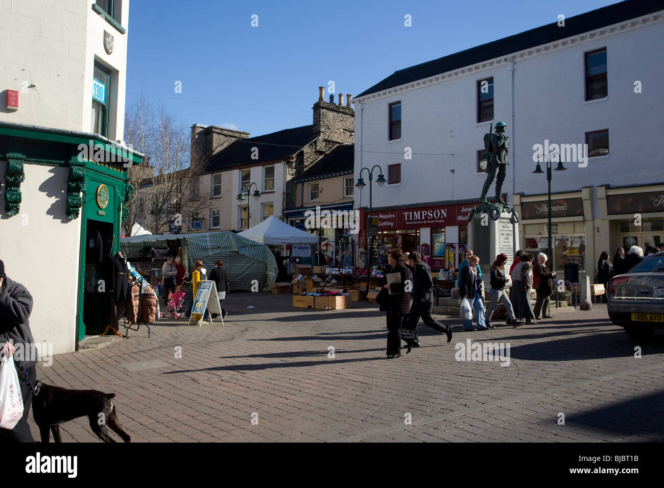 Shops in Kendal Stock Photo Alamy