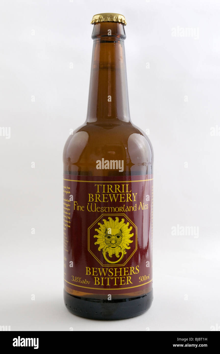 Tirril Brewery's Bewshers Bitter bottle Stock Photo