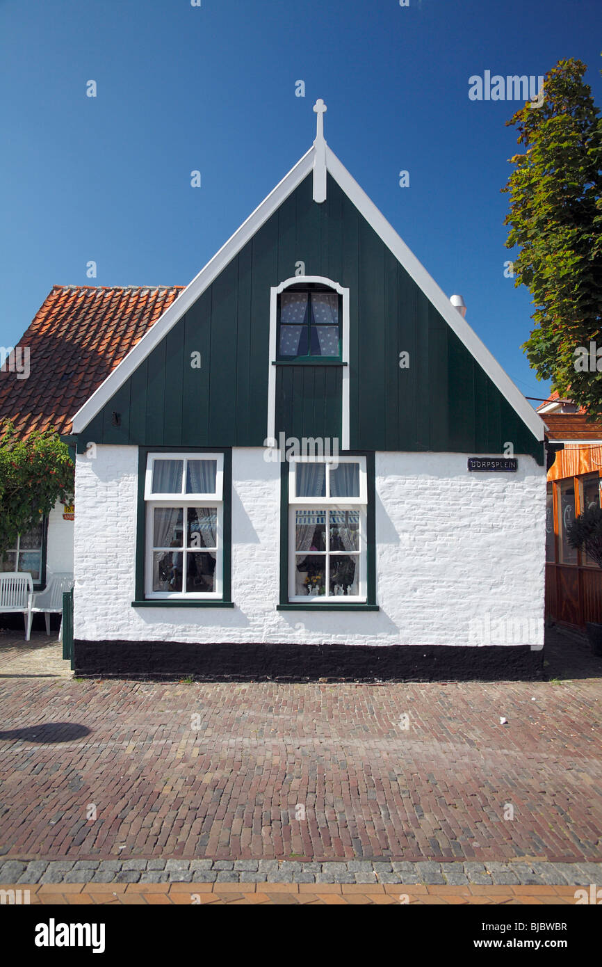 Traditional House, De Koog, Texel Island, Holland Stock Photo