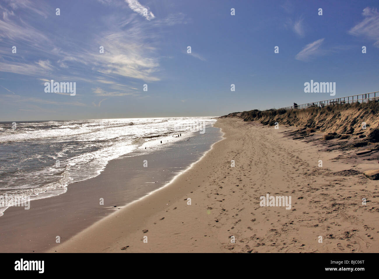Smith Point Beach on the Atlantic Ocean, Long Island, NY Stock Photo