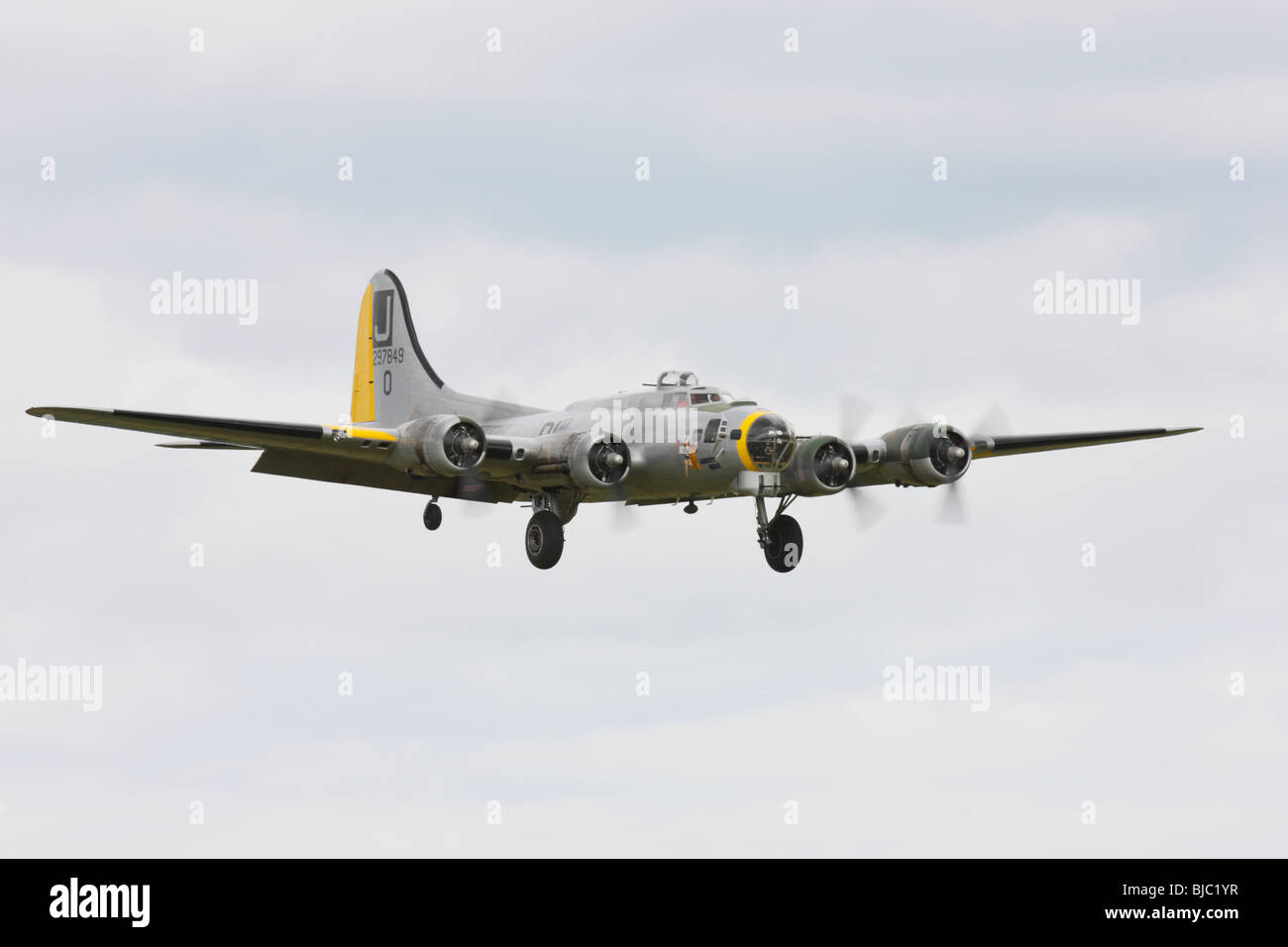 The  B17 Flying Fortress Liberty Belle at Duxford Stock Photo