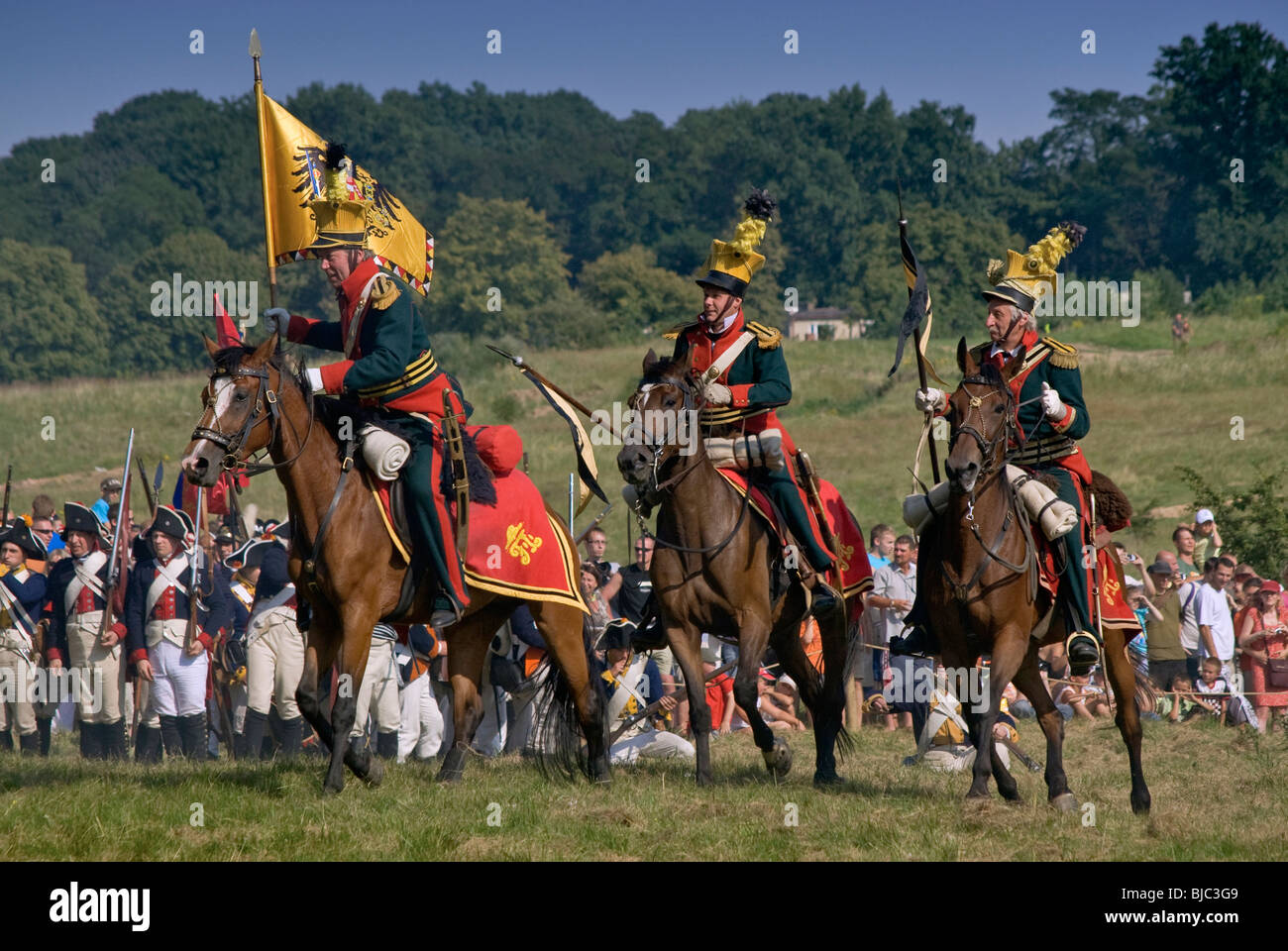 Cavalry At Reenactment Of The Siege Of Neisse During Napoleonic War