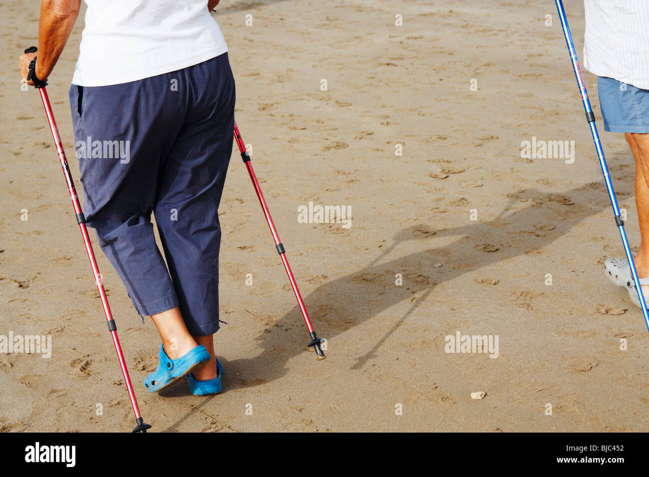 Walking sticks beach hi-res stock photography and images - Alamy