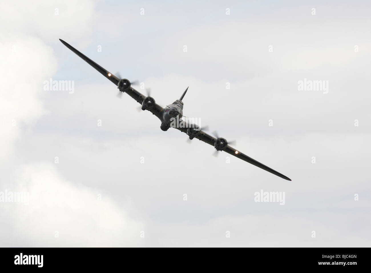 B17,Flying Fortress ,Liberty Belle with head on approach Stock Photo