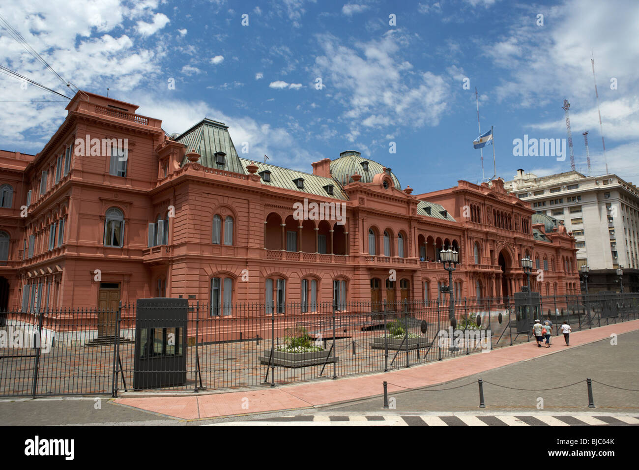 italianate portico of the casa rosada the pink house official seat of the executive branch of the government of argentina Stock Photo