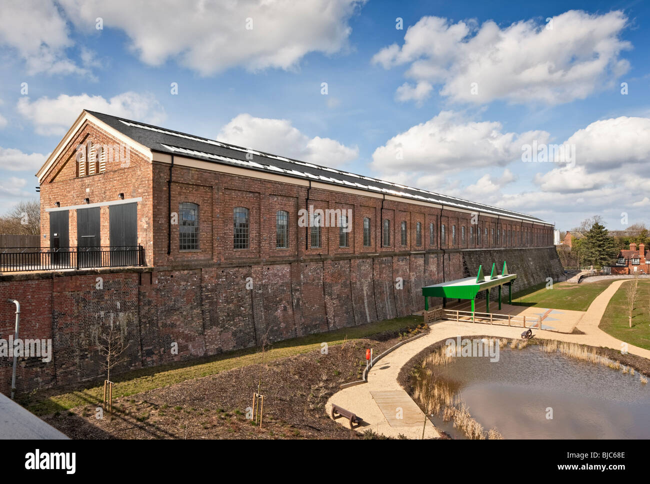 The former Royal Train Shed at the Wolverton Park housing project in
