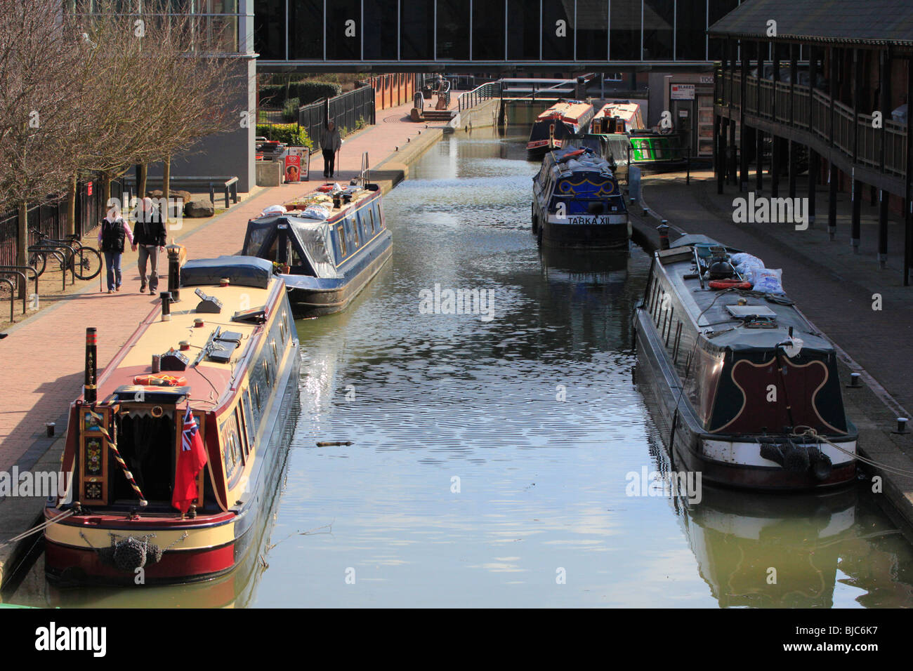 oxford canal banbury town centre high street oxfordshire england uk gb Stock Photo