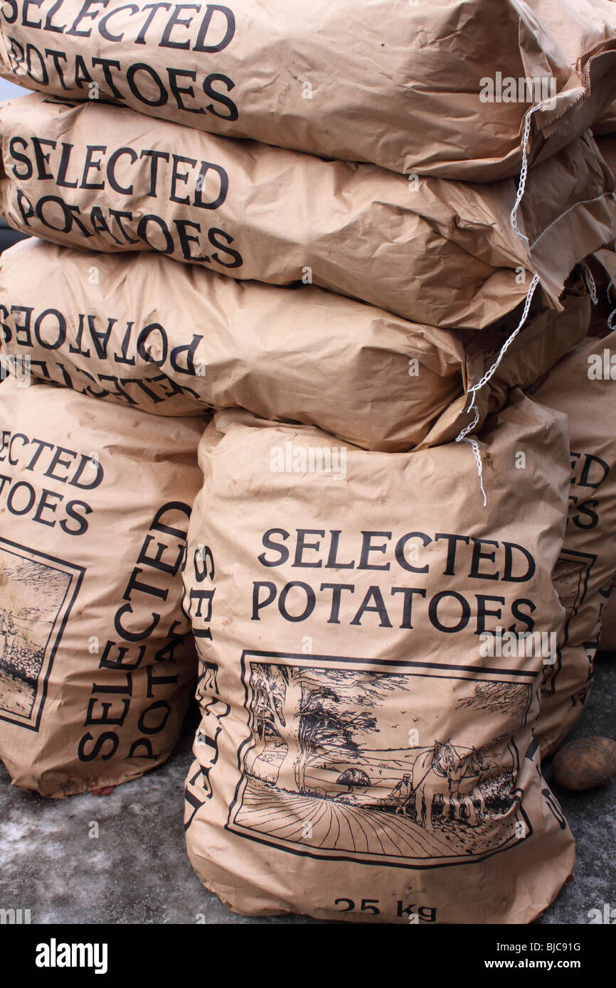bags of potatoes Stock Photo Alamy