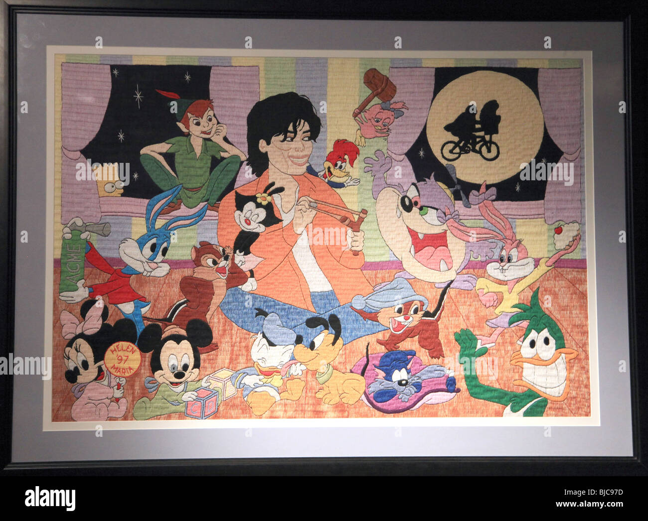 PICTURE OF MICHAEL JACKSON WITH CARTOON CHARACTERS PROPERTY FROM THE LIFE &  CAREER OF MICHAEL JACKSON JULIEN'S AUCTION PREVIEW Stock Photo - Alamy