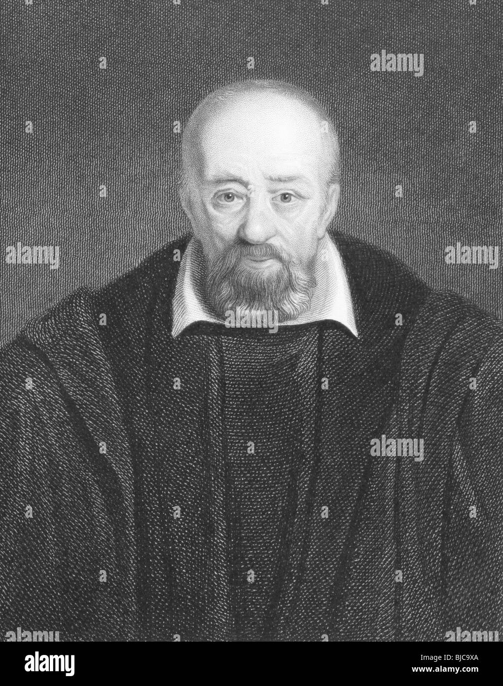 George Buchanan (1506-1582) on engraving from the 1800s. Scottish historian and humanist scholar. Stock Photo