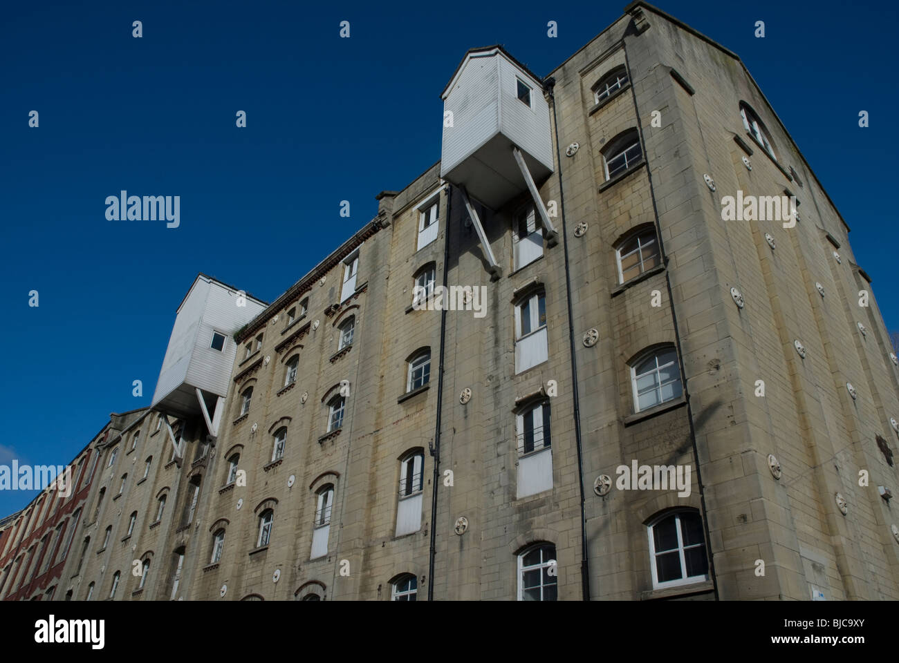 Riverside warehouses converted to flats in Bath, Somerset UK Stock