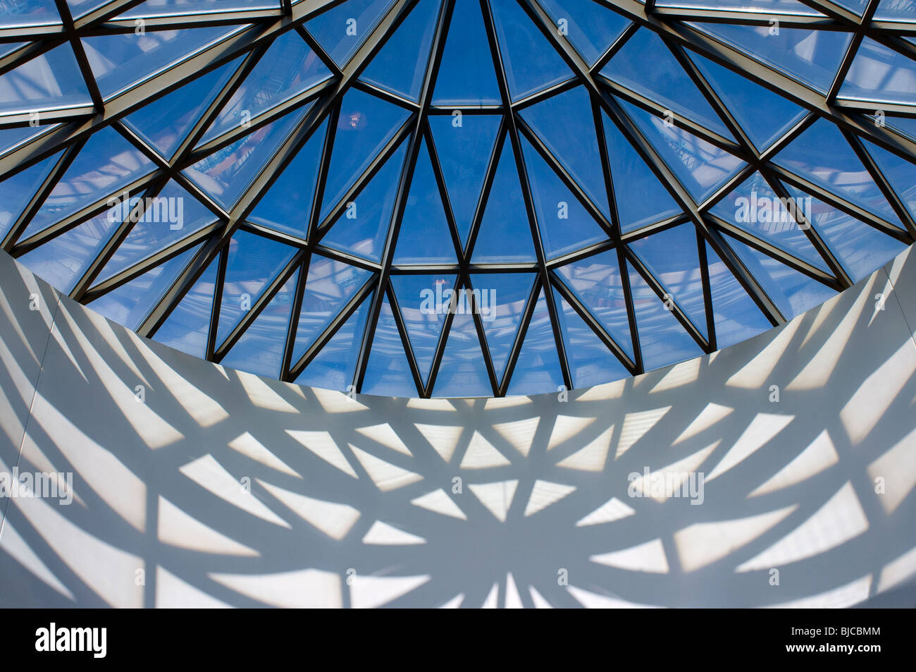 Ceiling of modern glass atrium in Bataan building in Santa Fe New ...