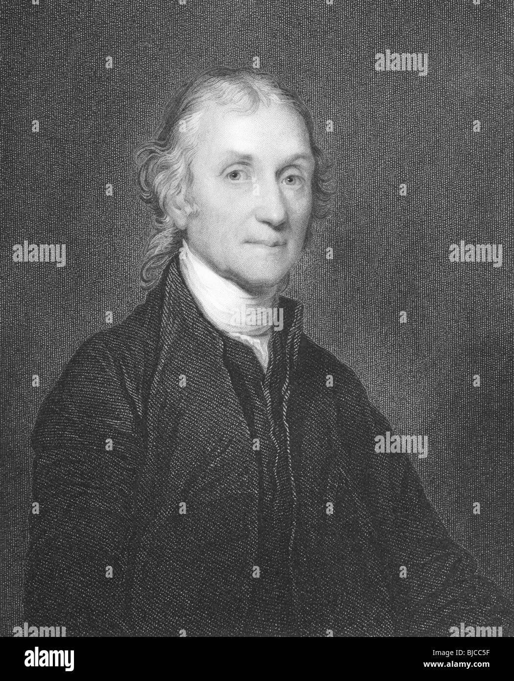 Joseph Priestley (1733-1804) on engraving from the 1800s. Stock Photo
