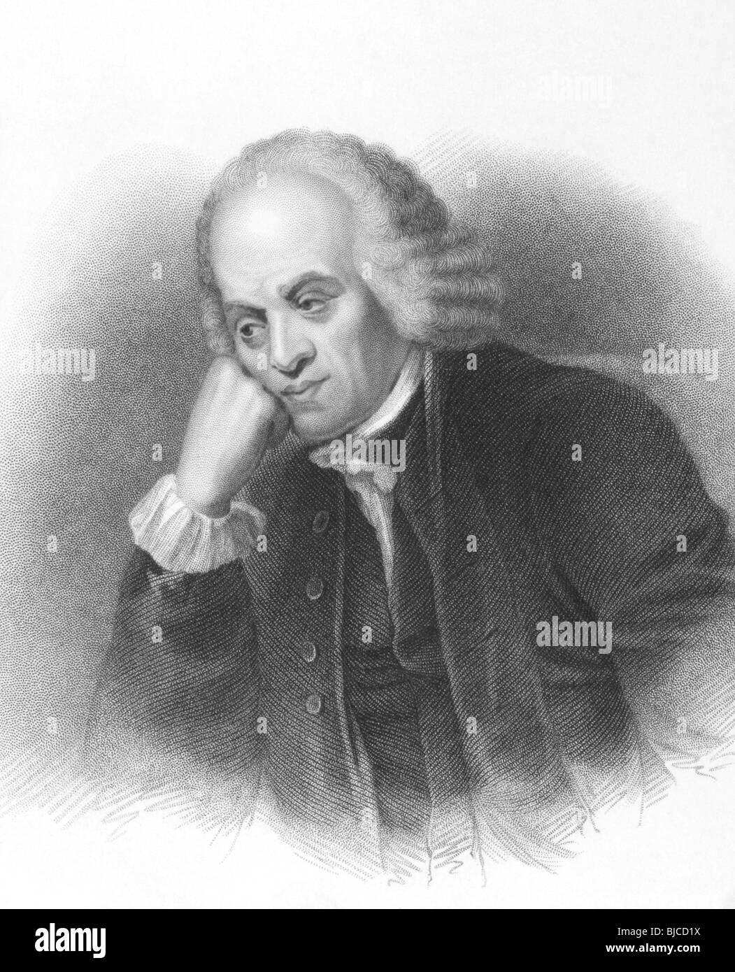 Michael Johnson on engraving from the 1800s. English bookseller and father of Samuel Johnson. Stock Photo