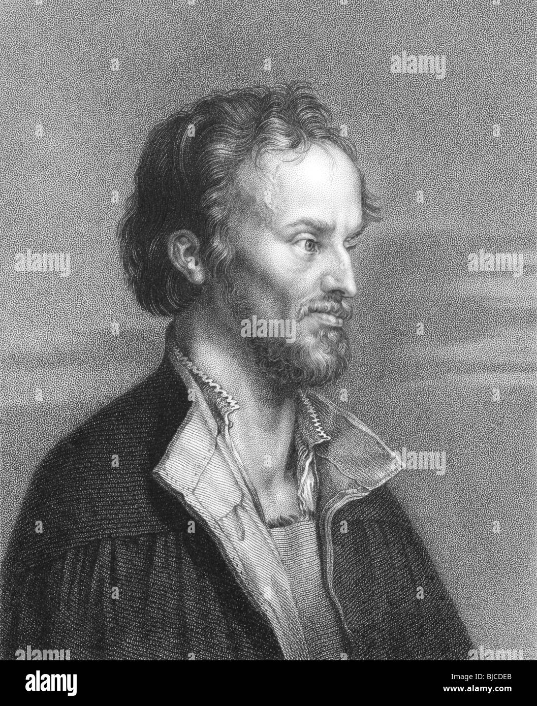 Philipp Melanchthon (1497-1560) on engraving from the 1800s. Stock Photo
