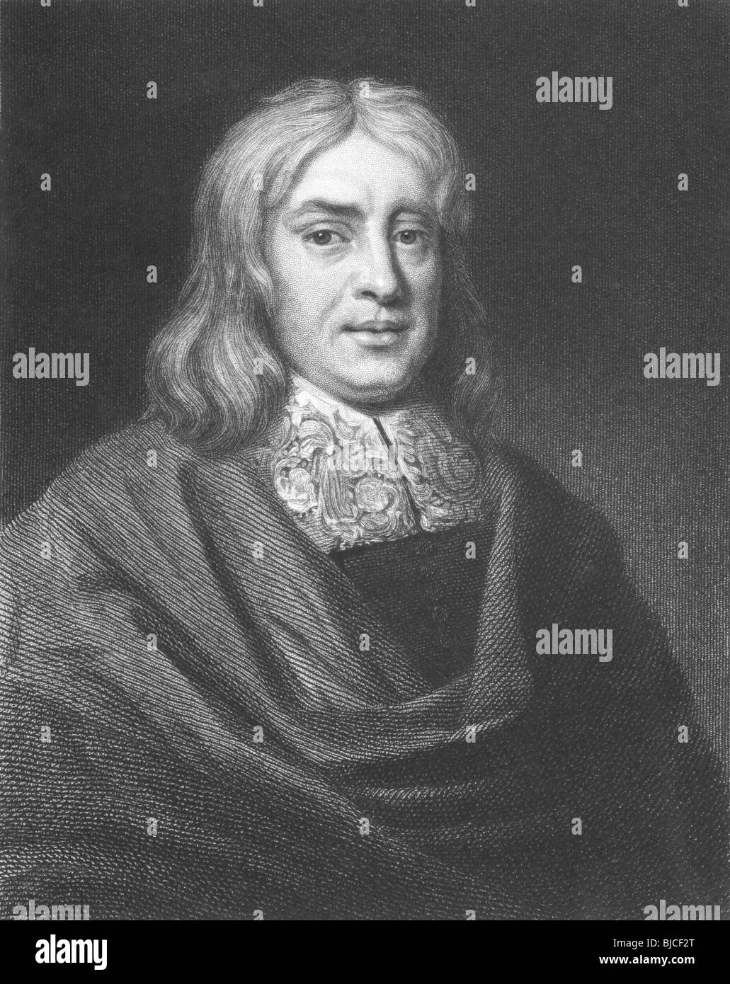 Thomas Sydenham (1624-1689) on engraving from the 1800s. English physician also known as ''The English Hippocrates''. Stock Photo