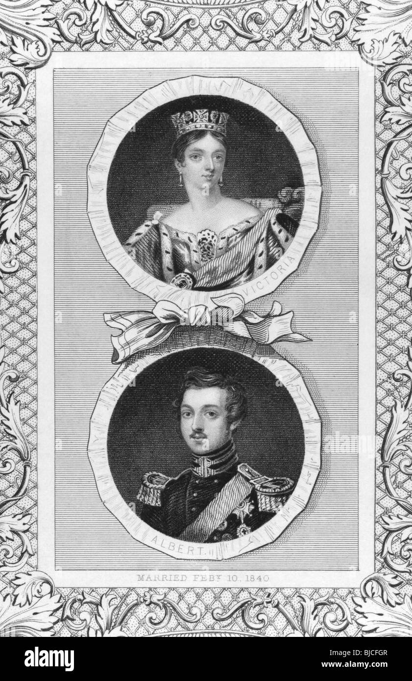 Queen victoria and prince albert marry hires stock photography and