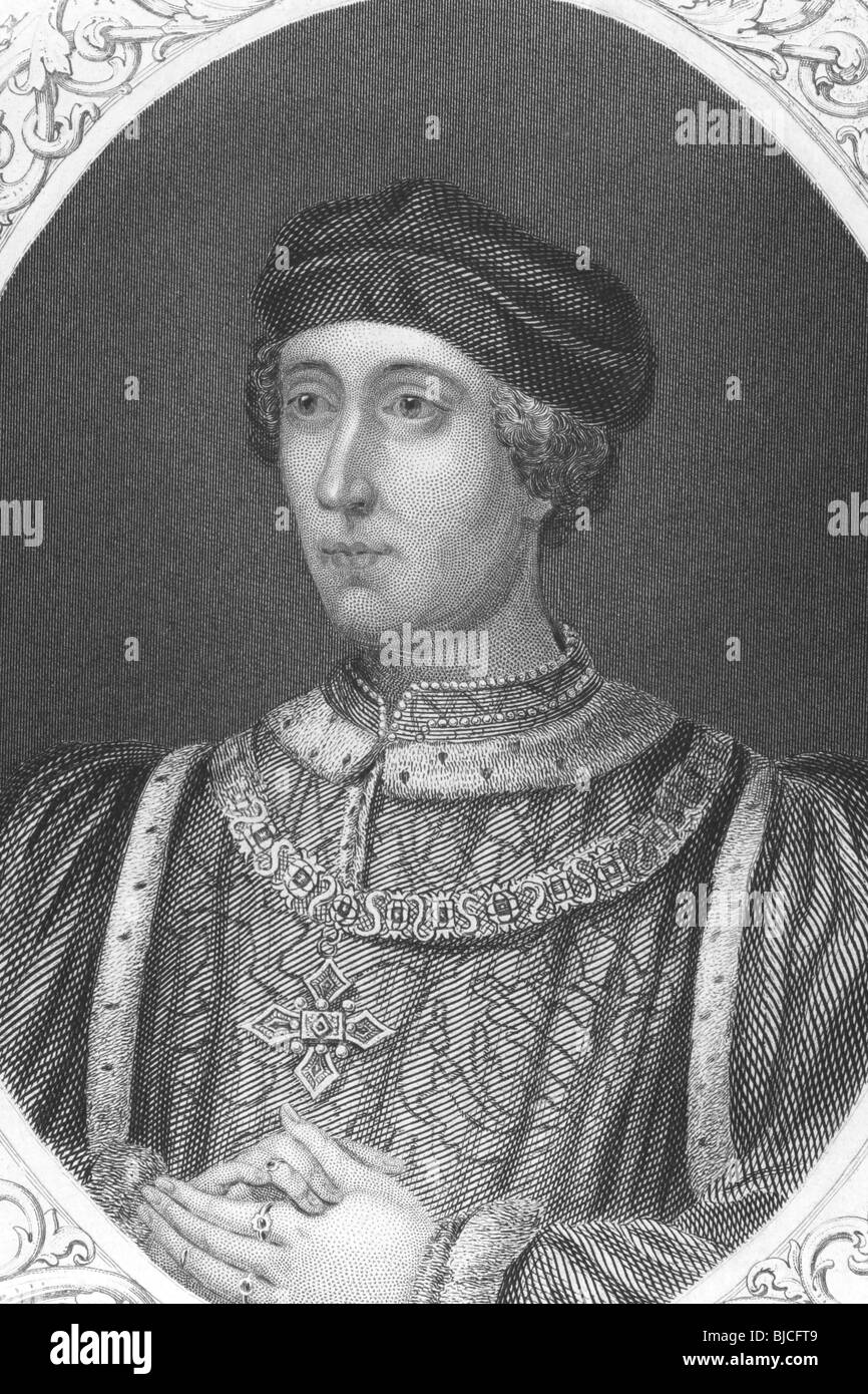 Henry VI (1421-1471) on engraving from the 1800s.King of England during 1422-1461 & 1470-1471. Stock Photo