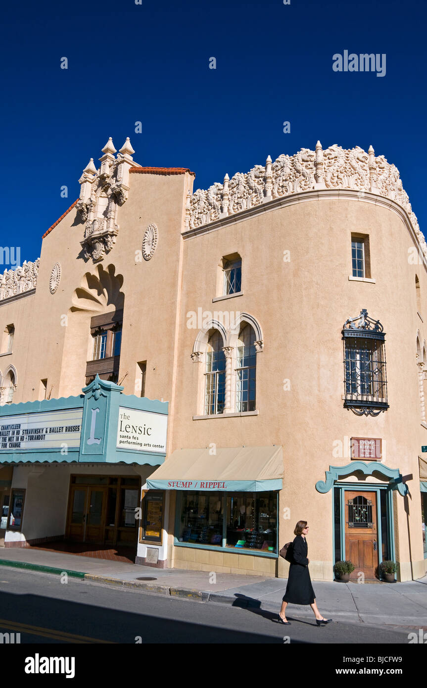 Lensic Performing Arts Center New Mexico Santa Fe Stock Photo
