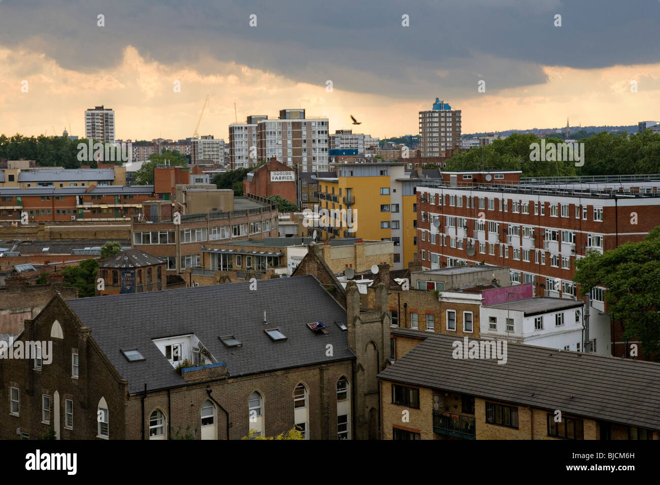 east london skyline Stock Photo