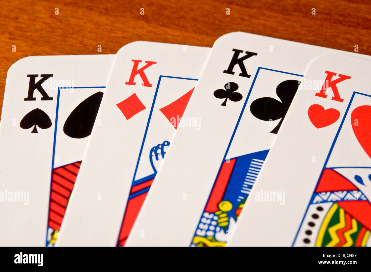 four kings playing cards Stock Photo Alamy