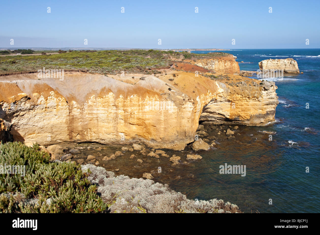 Scenic Australian coast, Great Ocean road, Victoria, Australia Stock Photo