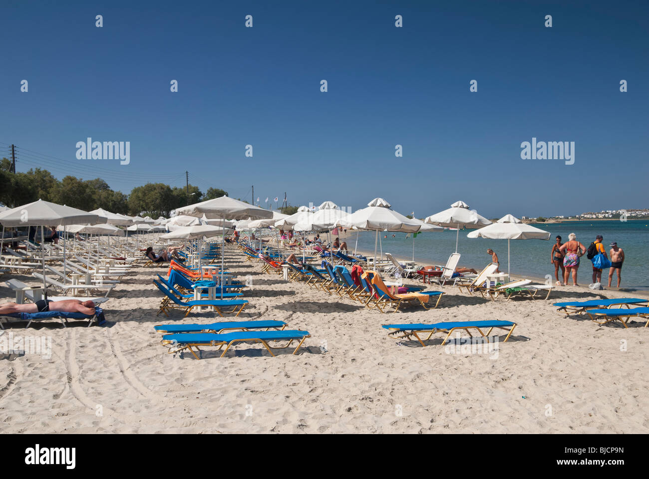Agios Georgios Beach on the Greek island of Naxos, Greece Stock Photo